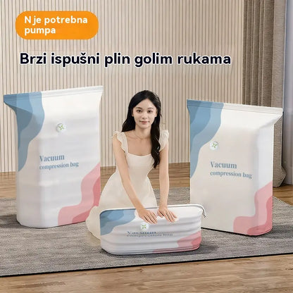 🧳 5 artikala za samo 27 € 💨 Velike vakuumske vrećice za pohranu koje se mogu stisnuti: Nije potrebna zračna pumpa, nepropusne su, idealne za uštedu prostora u koferu i kod kuće ✈️