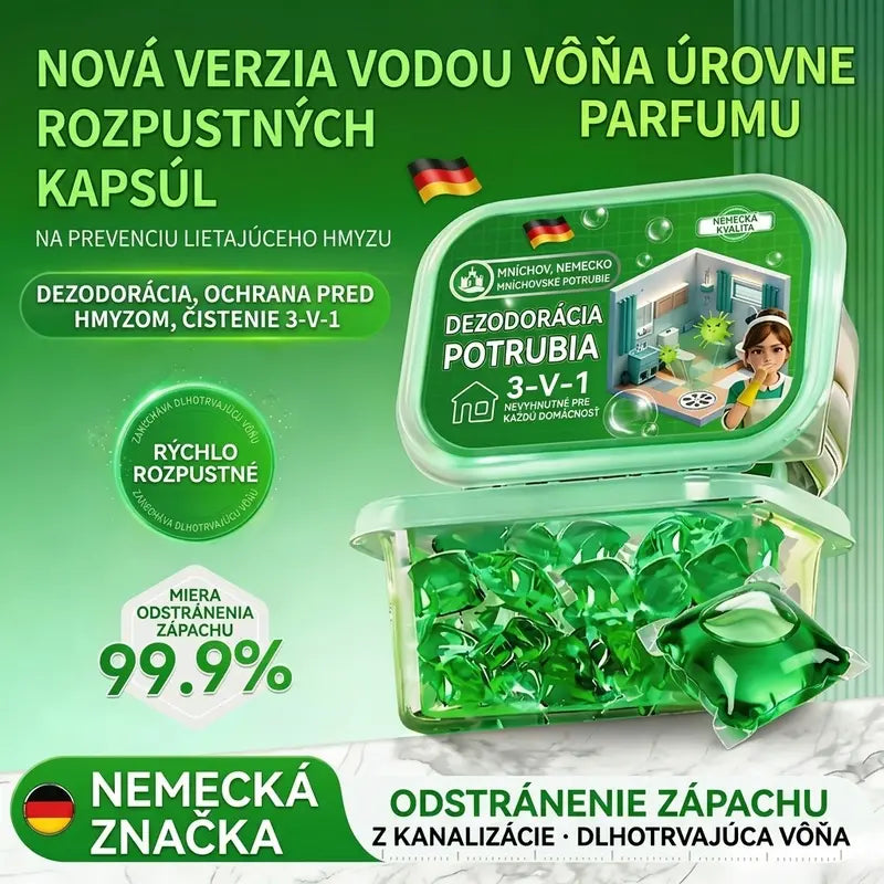 Dve škatule (100 kapsúl) len za 22 eur — 🔥🎉 Bioenzýmové kapsuly na odstránenie zápachu z kanalizácie.