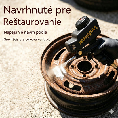 🔫✨ Prenosná pieskovacia pištoľ s gravitačným účinkom – na odstraňovanie hrdze, leptanie a odhrotovanie.