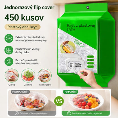🥗✨ 450 jednorazových pokrievok na potraviny | Flexibilné pokrievky na taniere, misky a nádoby