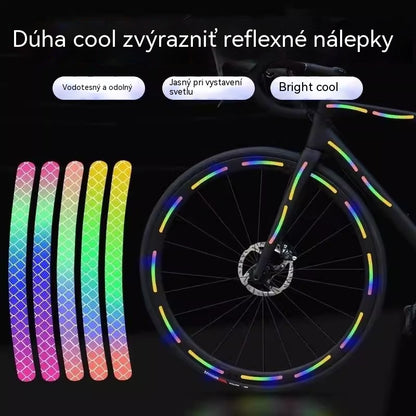 ✨【100 položiek】🚲Reflexné nálepky na bicykle, príslušenstvo pre jazdu v noci, nálepky na svietiace ráfiky kolies