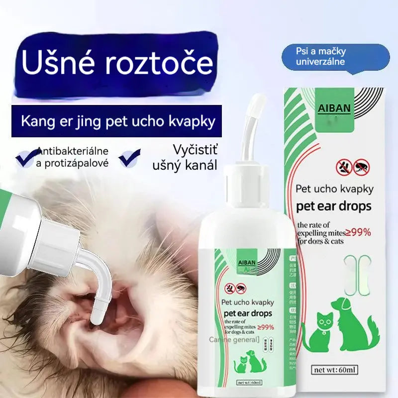 【Kúp 1, získaj 1 zadarmo】🐶🐱 Čistič uší domácich zvierat | Upokojuje svrbenie uší 👂 Vhodné pre mačky a psy