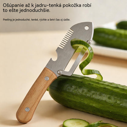 【Kúp 1 a získaj 1 zadarmo】✨Multifunkčný krájač na jarnú cibuľku, škrabka, ostrý kuchynský krájač z nehrdzavejúcej ocele, škrabka, škrabka na ovocie🔪