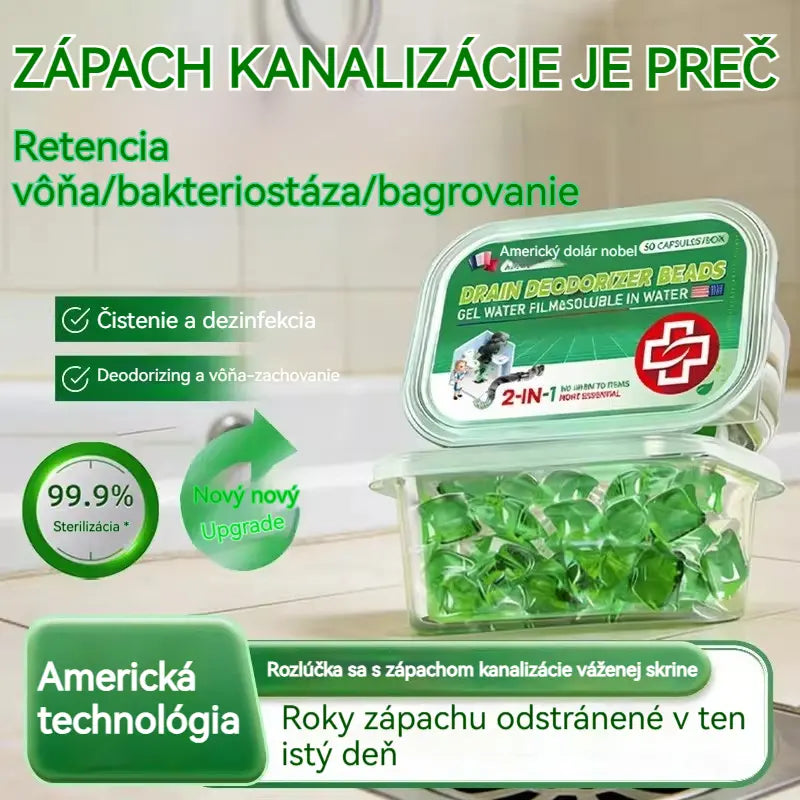 🏠💧 2 Balenia (100 tabliet)💞 Deodoračné kapsuly do odtoku – Bioenzýmové zloženie neutralizuje pachy pri zdroji. Okamžite osviežuje pachy bez agresívnych chemikálií. Rozlúčte sa s trápnymi pachmi. 🚰✅