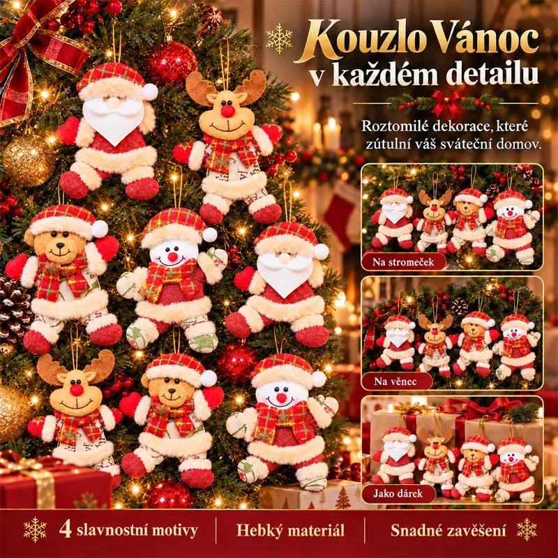 🎄látkové ozdoby na vianočný stromček