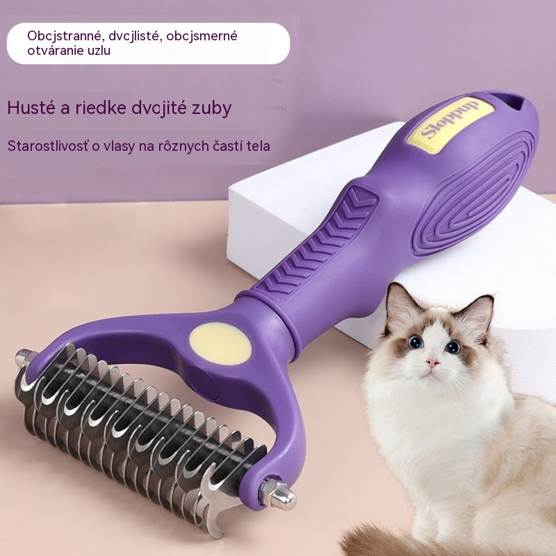 🔥🐕🐱【Kúp 1 a získaj 1 zadarmo】Multifunkčný hrebeň pre domáce zvieratá 3 v 1, špeciálny hrebeň na odstraňovanie chlpov pre psy a mačky