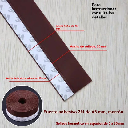 🚪 【5M】PVC tesniaca lišta na spodnú časť dverí – ochrana proti prachu a prievanu