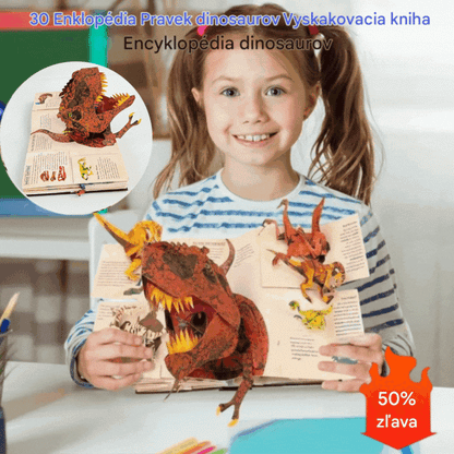 📕✨3DEnclopediaPrehistorickéDinosauryVyskakovacie knihy Encyklopédia dinosaurov
