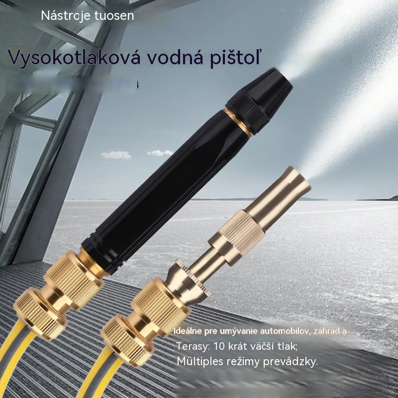 🚿【4 položky】💧 Vysokotlaková vodná pištoľ: Umývanie auta, záhrada, 10-krát vyšší tlak, viacero režimov ⚡