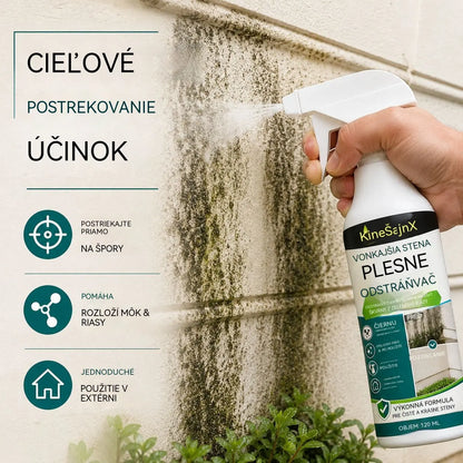 ✨【120 ml + uterák】Sprej na čistenie škvŕn od plesní a rias na vonkajších stenách