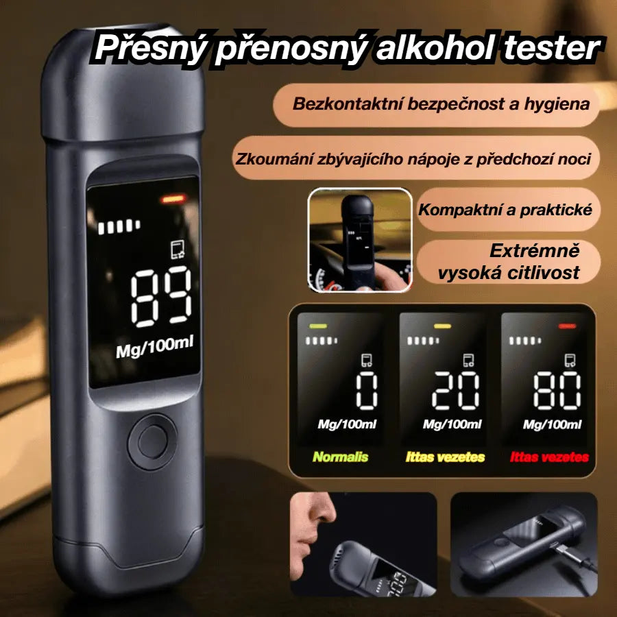 🚗 Prenosný presný alkohol tester