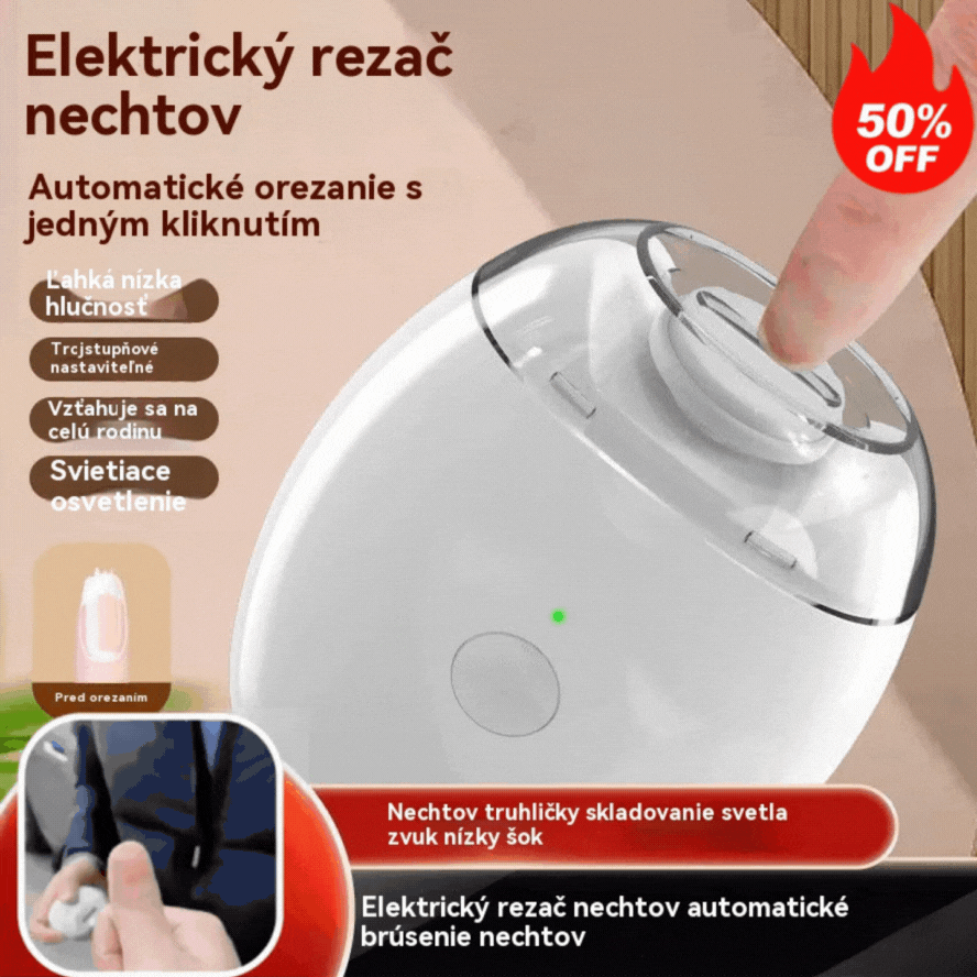 💅 ✨ Automatický pilník na nechty 1, bezpečná a šetrná starostlivosť o nechty 👶🔧