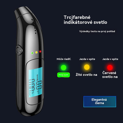 🔥🍷 Vysoko presný prenosný dychový analyzátor – Zmerajte si hladinu alkoholu pred jazdou
