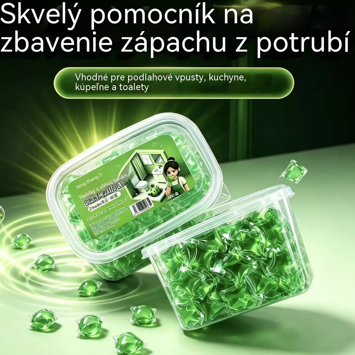 2 balenia (100 tabliet) za 22 eur. Vo vode rozpustné kapsuly na elimináciu zápachu z odtokov – dokonalé riešenie na zamedzenie šírenia zápachu v kúpeľniach a kuchyniach.
