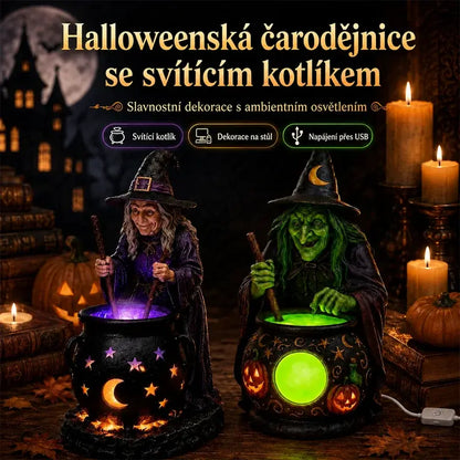 🧙🎃Halloweenská socha čarodejníckeho kotla