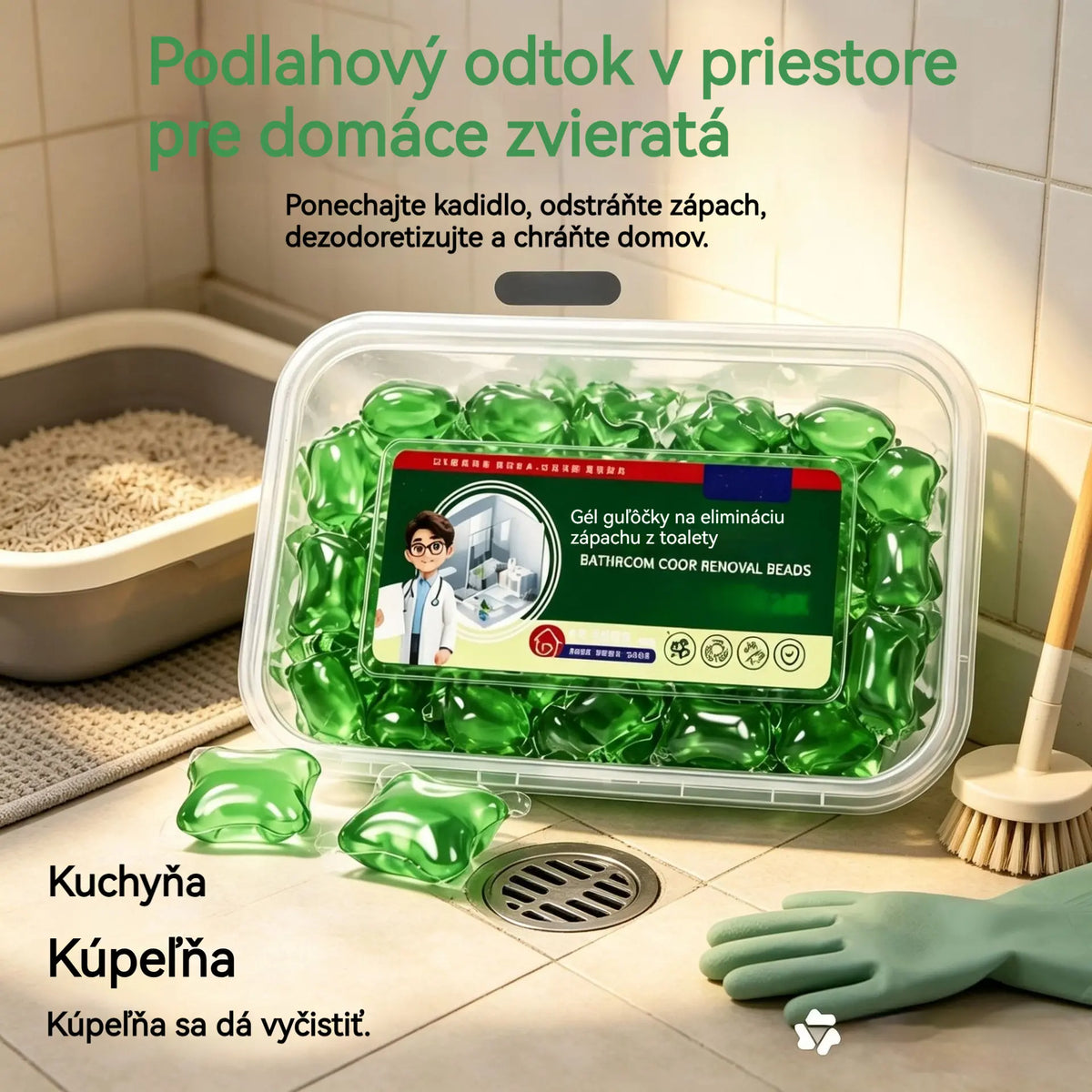 2 škatule (spolu 100 tabliet)🏠💧Deodoračné kapsuly Drain – bioenzýmové zloženie neutralizuje pachy priamo pri ich zdroji.
