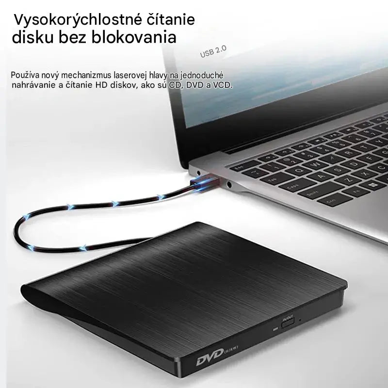 📢📢 Zľava 50 %! 💿💻 Externá CD/DVD mechanika: Plug & Play, prenosná a kompatibilná so systémom Mac/Windows