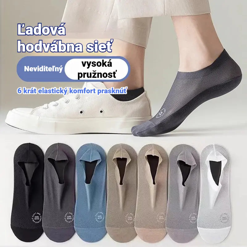 👍✨【7 párov】🧦Letné pánske ponožky z mikrovlákna s otvorenou štruktúrou