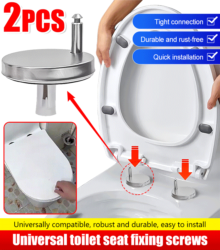 🚽【2 páry, celkom 4 kusy】 Univerzálne kúpeľňové doplnky ----💦✨skrutkové svorky na upevnenie toaletného sedadla.
