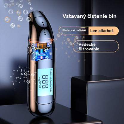 🔥🍷 Vysoko presný prenosný dychový analyzátor – Zmerajte si hladinu alkoholu pred jazdou