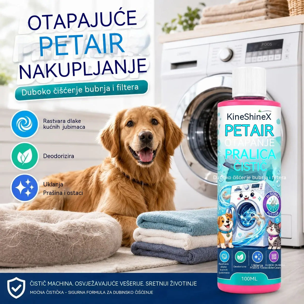 2 boce za 24 eura🐱🐶Deterdžent za temeljito čišćenje životinjske dlake iz perilica rublja