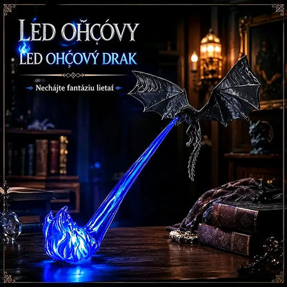 🐉🔥 3D LED svetlo s ohnivo chrliacim drakom | Fantasy žiariaca dekorácia na poličku