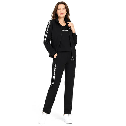 🌸 Elegancia a absolútne pohodlie! Elegantná 3-dielna tepláková súprava pre ženy (bunda na zips + tričko + nohavice / Veľkosti: M-6XL)! ✨