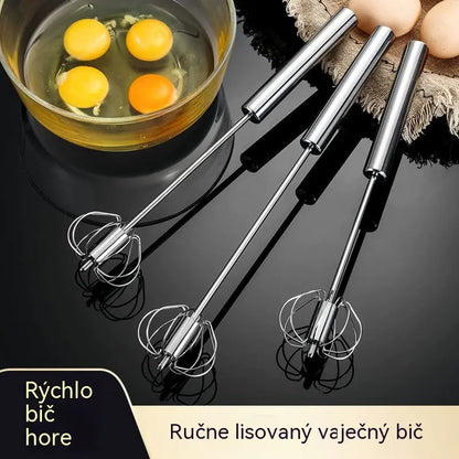 【Balenie 2 kusov】 Poloautomatické šľahače vajec z nehrdzavejúcej ocele