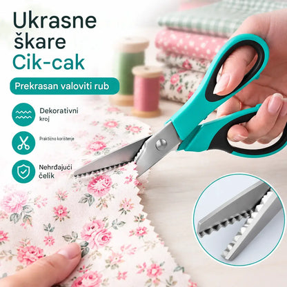 ✂️ Profesionalne nazubljene škare - Oštre nazubljene škare za tkaninu