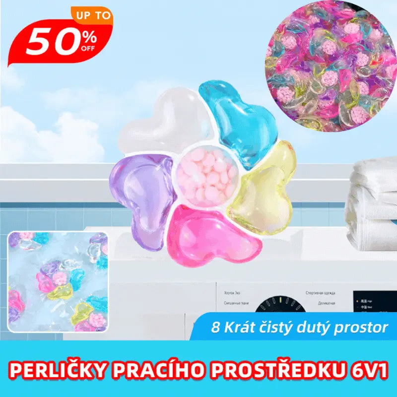 ✨👚【30 kusov】✨Extra veľké vedro 6v1 vonné perličky na bielizeň odstraňujú škvrny a zanechávajú vôňu, hladko likvidujú roztoče a baktérie