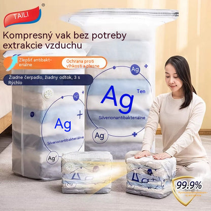🧳 5 položiek len za 27 € 💨 Veľké stlačiteľné vákuové úložné vrecká: Nie je potrebné žiadne vzduchové čerpadlo, nepriepustné, ideálne na úsporu miesta v kufri a doma ✈️