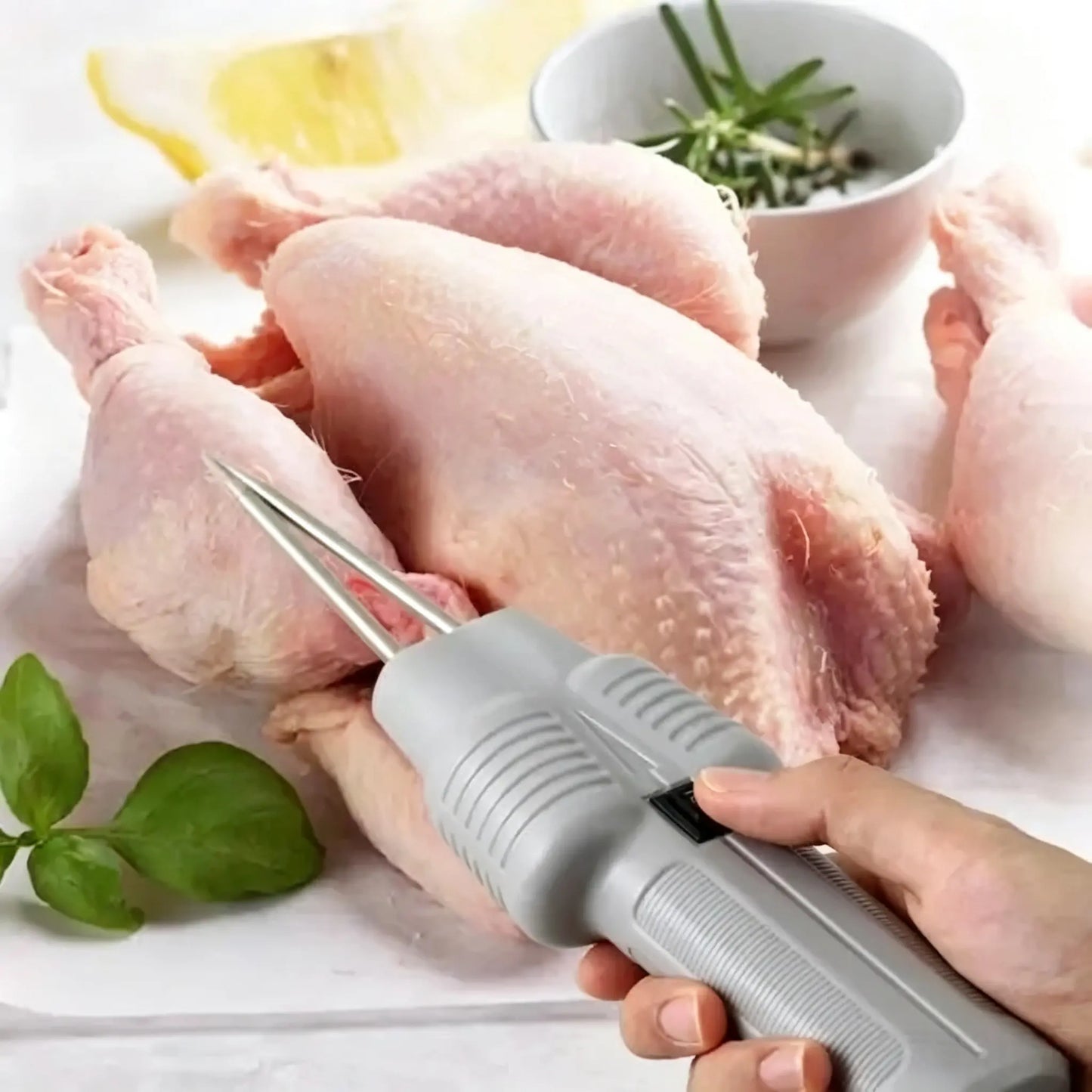 🐓🦆Prenosni električni pulilec perja za kokoši, race, gosi in perutnino (polnjenje prek USB-ja)