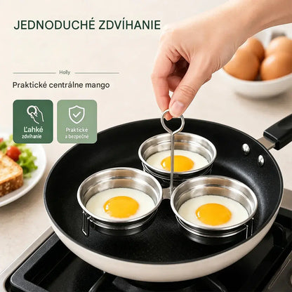 📢📢 ZĽAVA 50 %! ⏰ 【1 sada za 3 ks.】Varič vajec z nehrdzavejúcej ocele 304