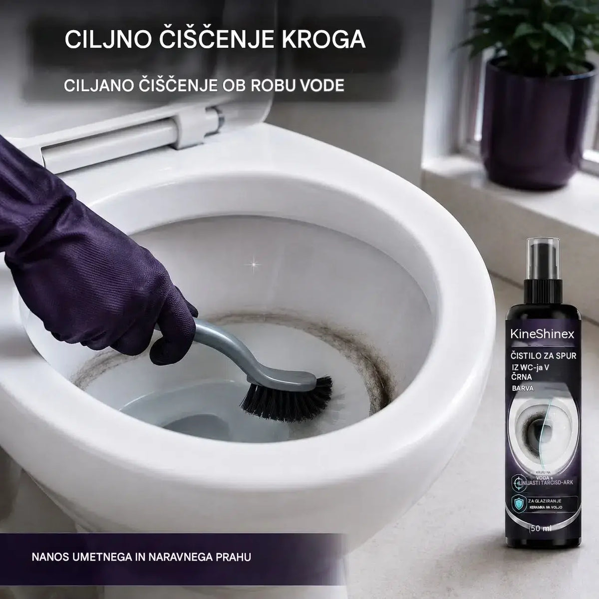 ✨【Kupi 1, dobi 1 brezplačno】🚽Čistilo za straniščno školjko odstrani črne madeže in vodni kamen ob vodni gladini ter trdovratno umazanijo.