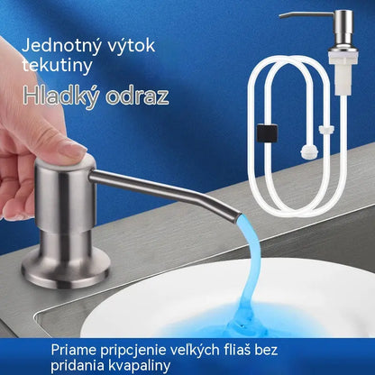 Dávkovač saponátu do kuchynského drezu bez napúšťania s 1,2 metrovou predlžovacou hadicou