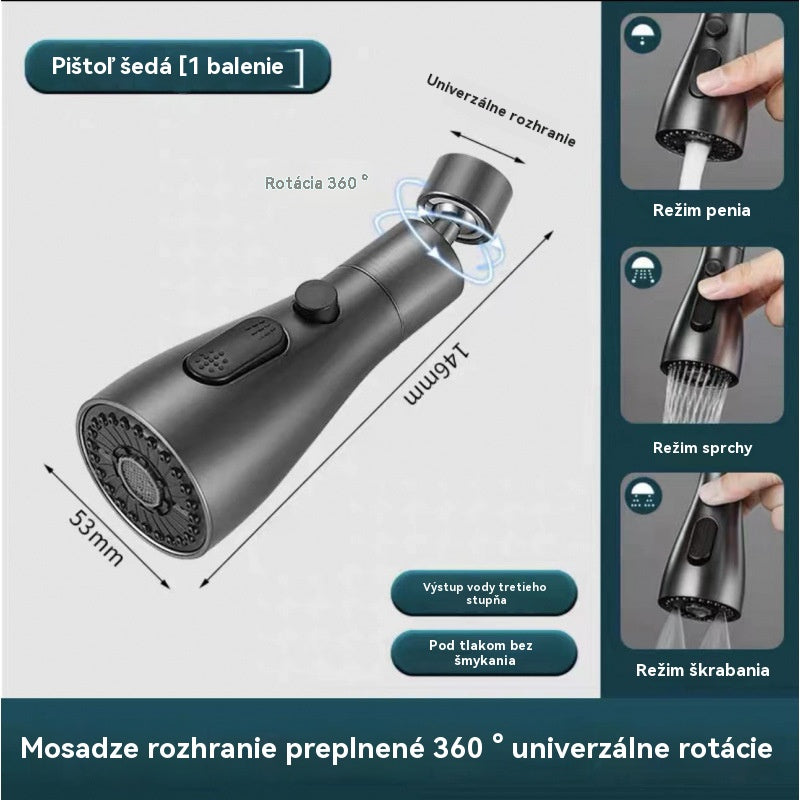 🚰🔥【Kúpte 1 a získajte 1 zadarmo】🔥360° otočná predlžovacia tryska na batériu