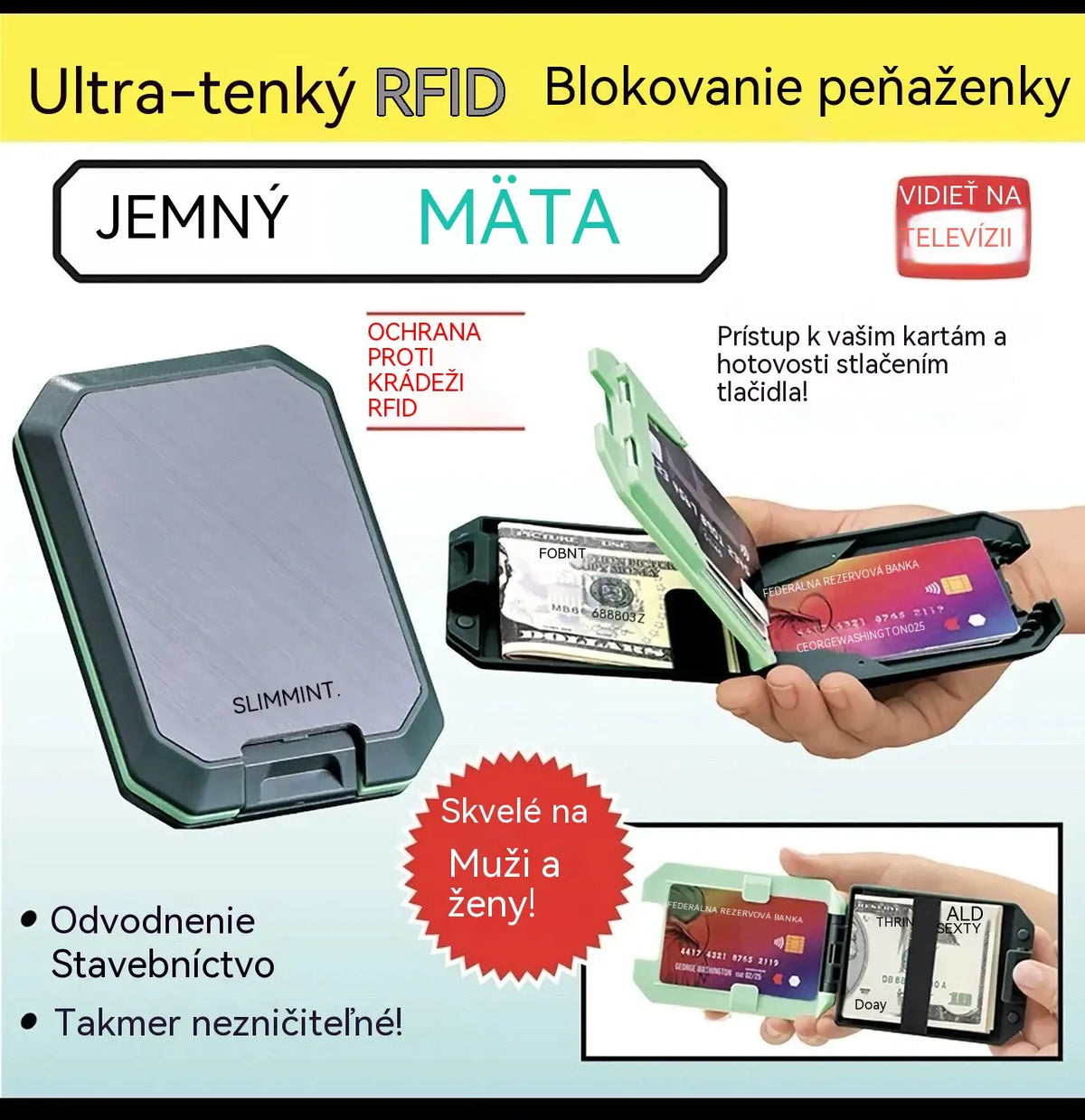 🔥Inteligentná peňaženka s RFID ochranou proti krádeži: Štýlový, ľahký a bezpečný dizajn pre vaše karty a hotovosť