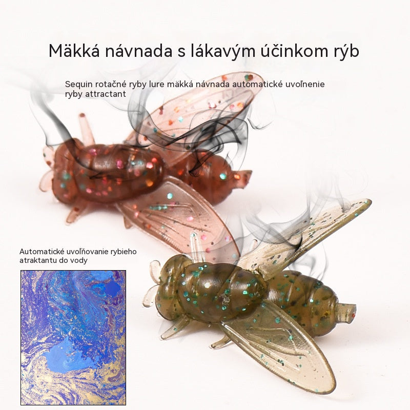 【10 položiek】🎣Nástraha s vrtuľovou rotáciou na muškársky háčik