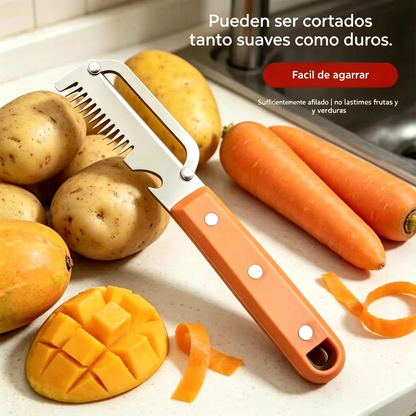 💥Compra 1 y llévate 1 gratis💥🔪Cortador y pelador multifuncional de acero inoxidable🧅