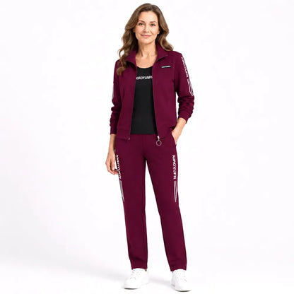 🌸 Elegancia a absolútne pohodlie! Elegantná 3-dielna tepláková súprava pre ženy (bunda na zips + tričko + nohavice / Veľkosti: M-6XL)! ✨