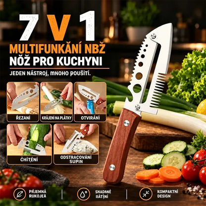 【Kúpte jeden a druhý získate zadarmo】Multifunkčná škrabka z nehrdzavejúcej ocele 7 v 1
