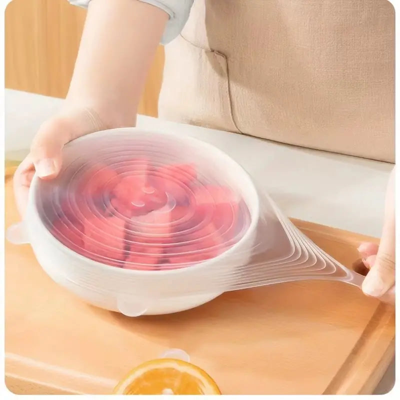 🥣Posledný deň výpredaja – 50 % zľava🔥 Silikónové viečka na uchovávanie potravín (balenie po 6 ks)