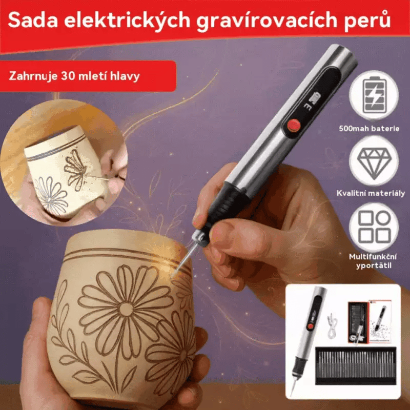 Súprava bezdrôtového precízneho gravírovacieho pera