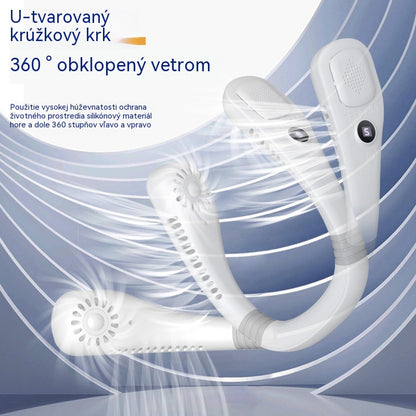 💨 Krčný ventilátor klimatizácie – Extrémne tichý, prenosný a otočný o 360° – Ideálny na leto 🌞