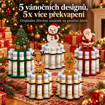 🎄Drevená vianočná ozdoba – pokladnička
