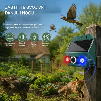 🔥【Posebna ponuda】🔥 Vanjski solarni ultrazvučni repelent za životinje: plaši i ptice i životinje.