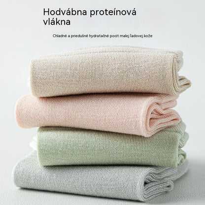 【7 párov】🧦Dámske krátke ponožky, sieťované, priedušné, bavlnené ponožky odolné voči zápachu