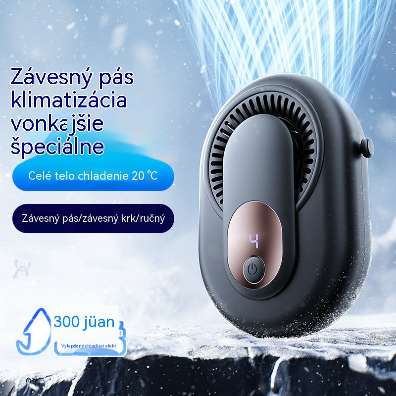 🌞⛱️Prenosný digitálny ventilátor do exteriéru odolný proti potu, prachu a pádom