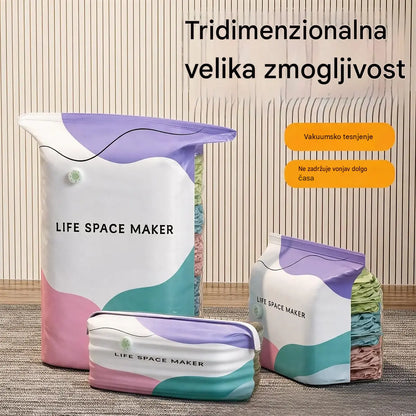 👕📦【5 kosov 26 €】Kompresijske vrečke za shranjevanje oblačil, brez potrebe po vakuumu, ojačana konstrukcija.
