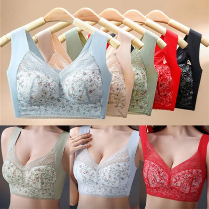 💕【3 balenie】💕🎁Bezšvová ľadová hodvábna veľká podprsenka, priedušná a nastaviteľná【40kg-100kg】